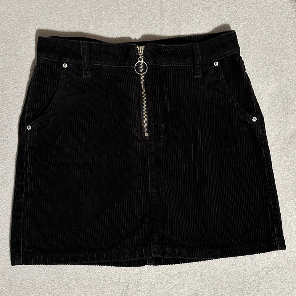 Arizona black corduroy mini skirt.